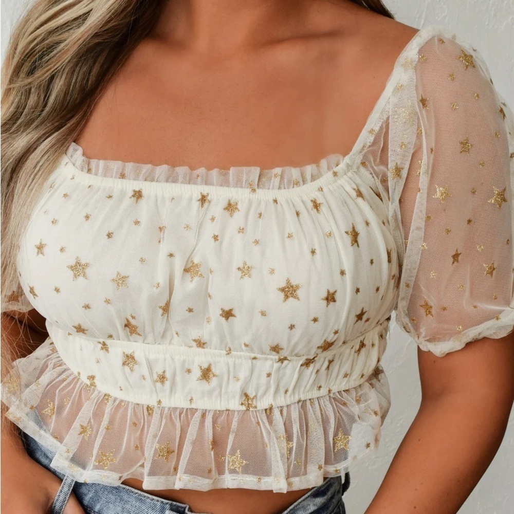 Baevely Wish Upon A Star Crop Top S